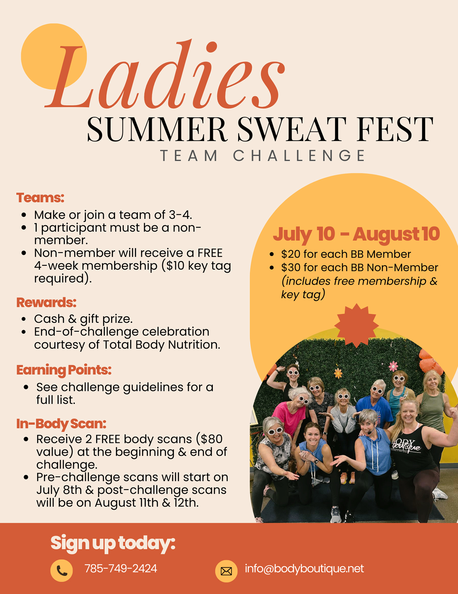 Body Boutique Summer Sweat Fest Team Challenge - 2024